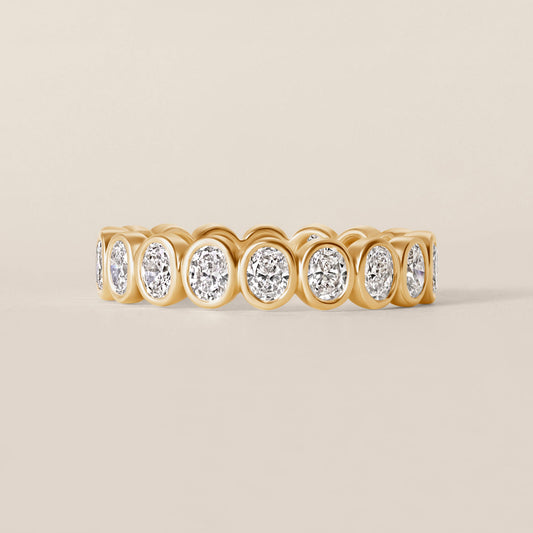 Oval Bezel Lab Grown Diamond Band