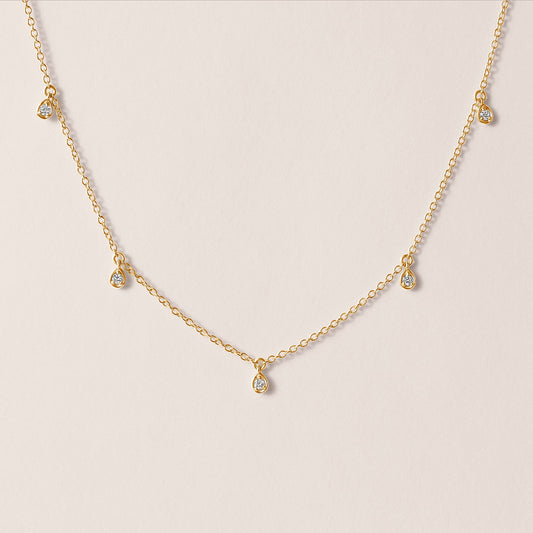 Multi Drop Lab Diamond Necklace