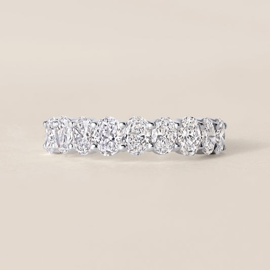 Classic Lab Diamond Halfway Oval Band