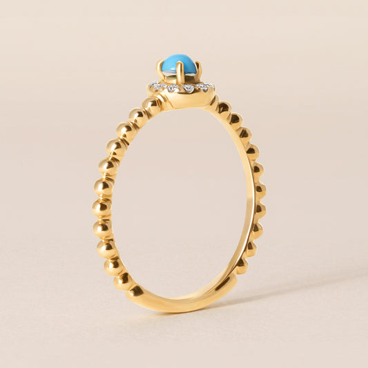 Turquoise Diamond Ring