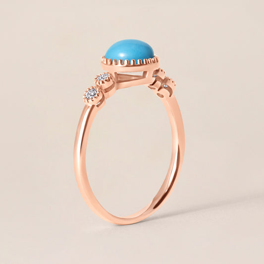 Turquoise & Diamond Ring