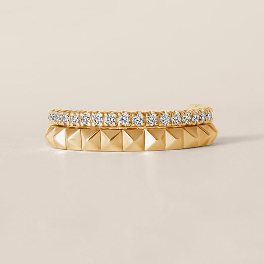 Pyramid Double Row Lab Diamond Flex Band
