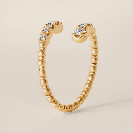 Spiral Graduated Lab Diamond Flex Ring