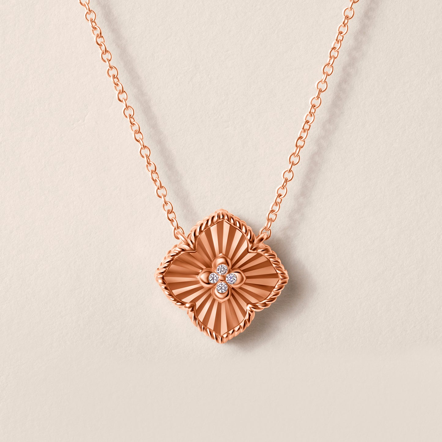 Reversible Clover Diamond Necklace