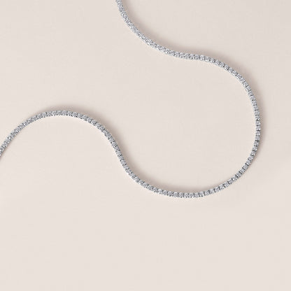6.90 Lab Diamond 14k White Gold Tennis Necklace