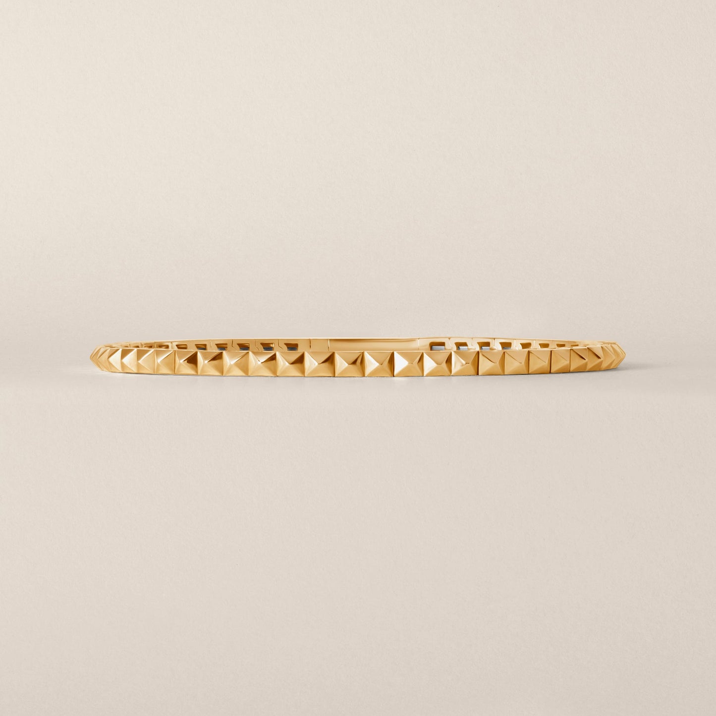 Yellow Gold Pyramid Flex Bangle