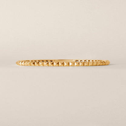 Yellow Gold Pyramid Flex Bangle