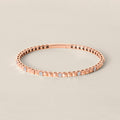Luxurious Rose Gold Diamond Pyramid Bangle