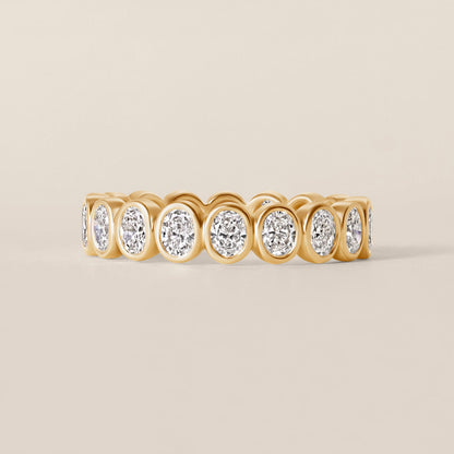 Oval Bezel Lab Grown Diamond Band