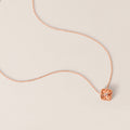 14k Rose Gold Clover Diamond Necklace