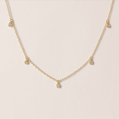 Multi Drop Lab Diamond Necklace