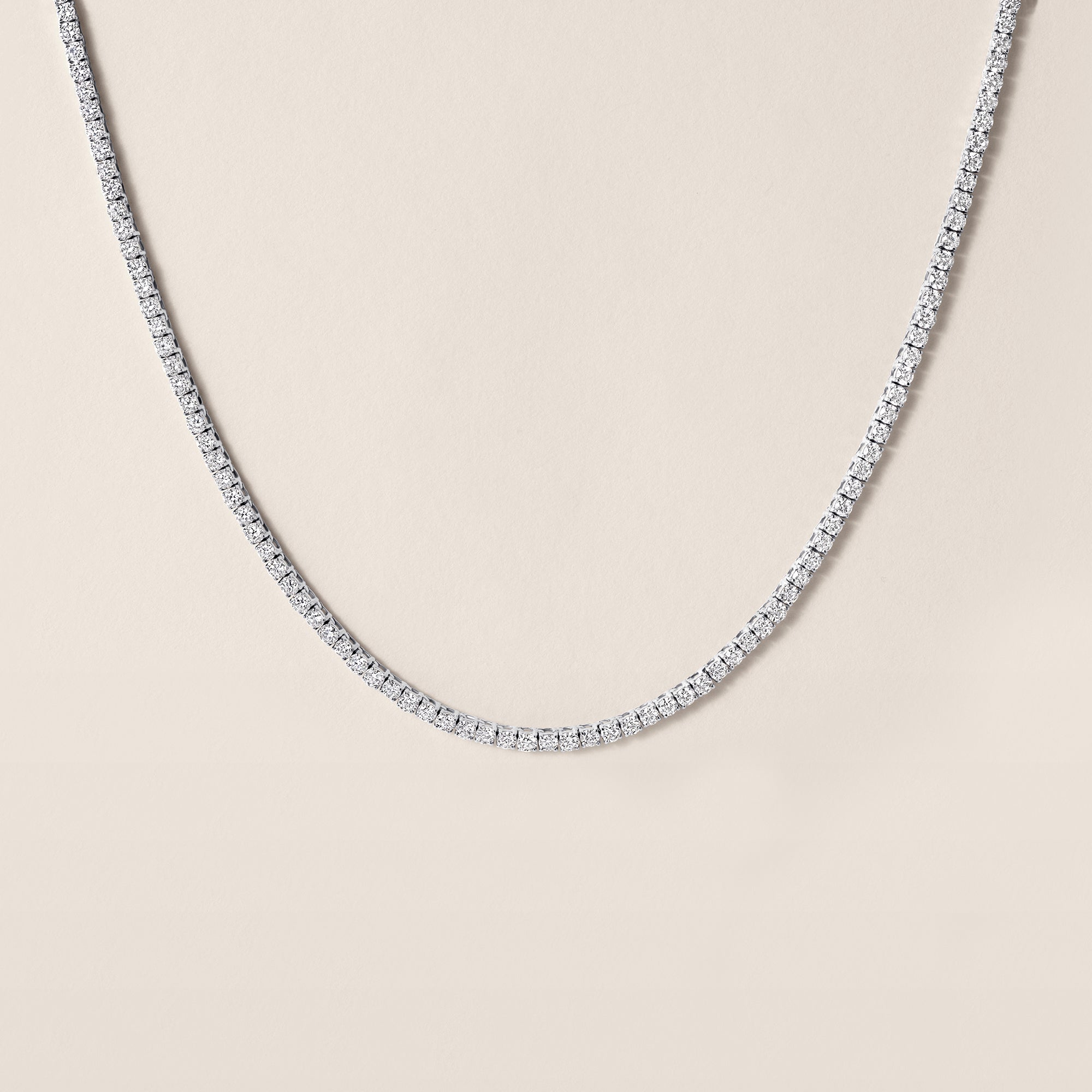 14k White Gold Lab Diamond Tennis Bracelet