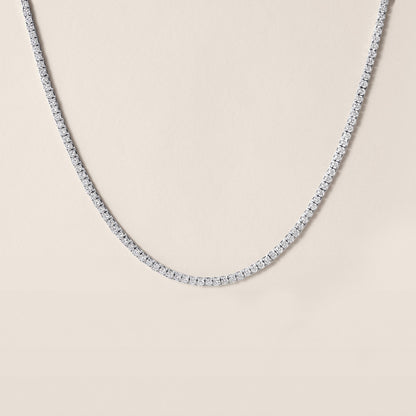 6.90 Lab Diamond 14k White Gold Tennis Necklace