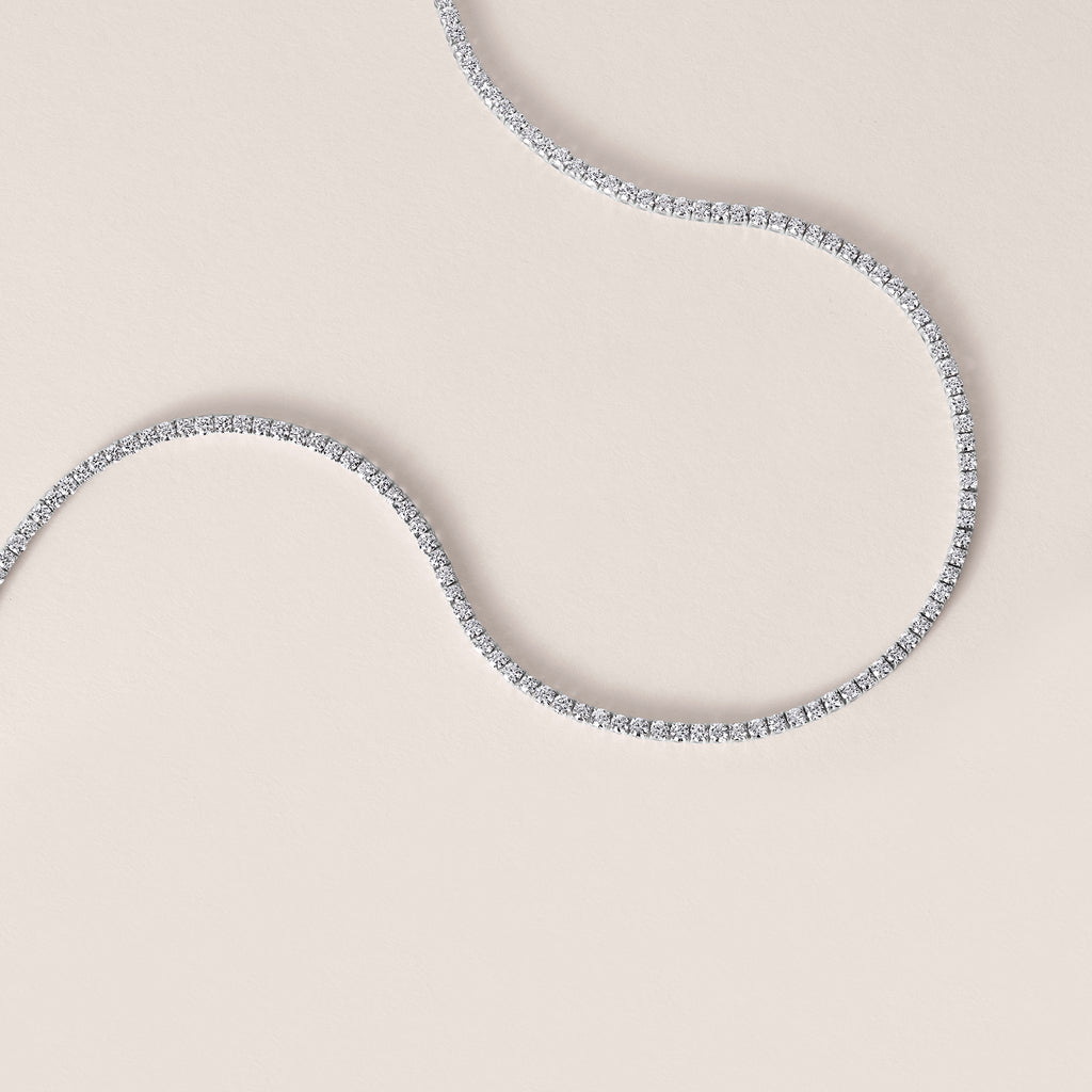 14k White Gold Lab Diamond Tennis Bracelet