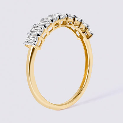 Emerald Cut Lab Grown Diamond Band