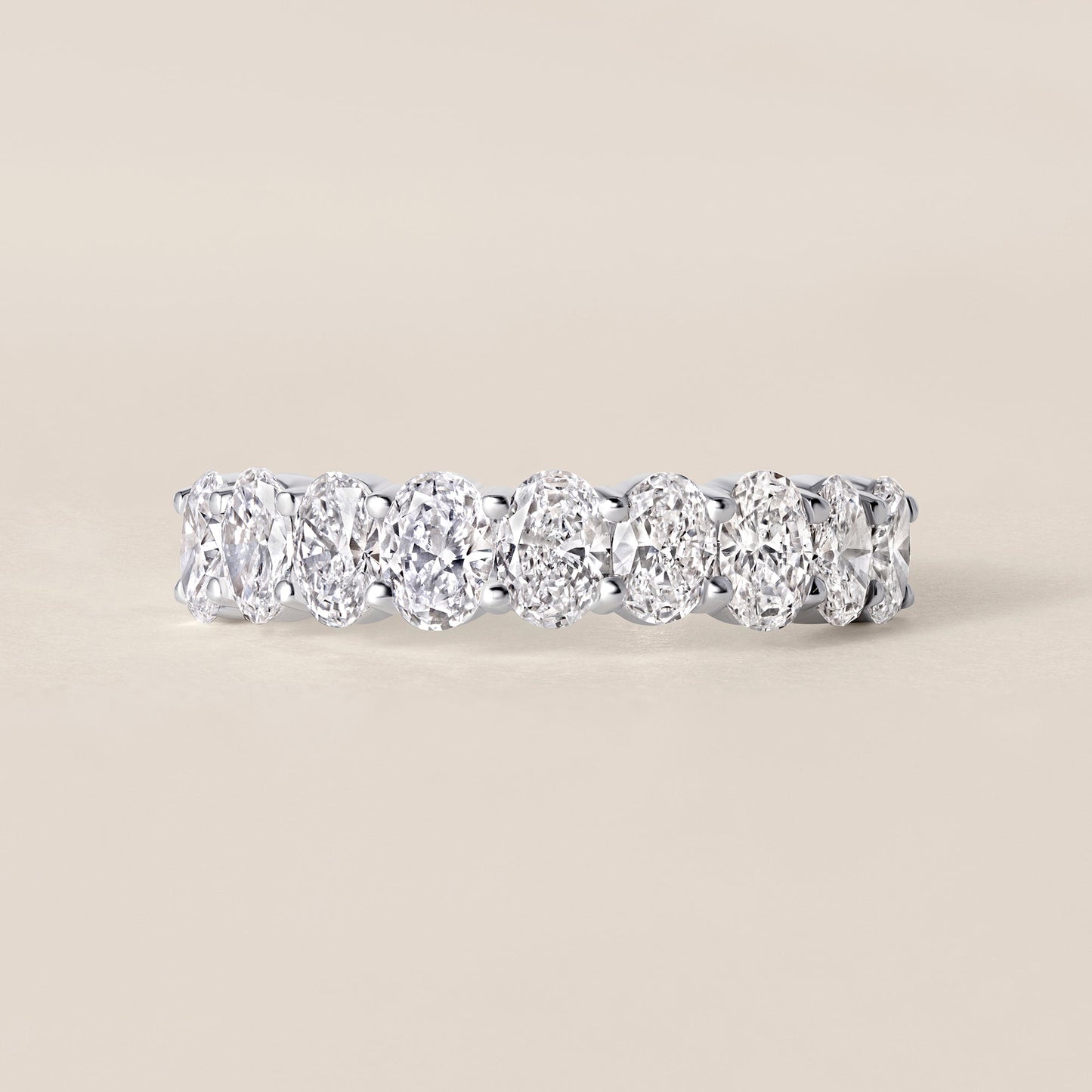 Classic Lab Diamond Halfway Oval Band