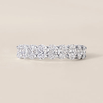 Classic Lab Diamond Halfway Oval Band