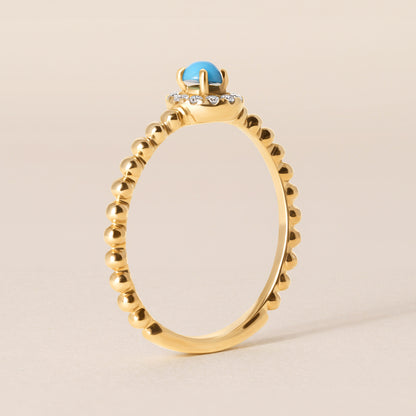 Turquoise Diamond Ring