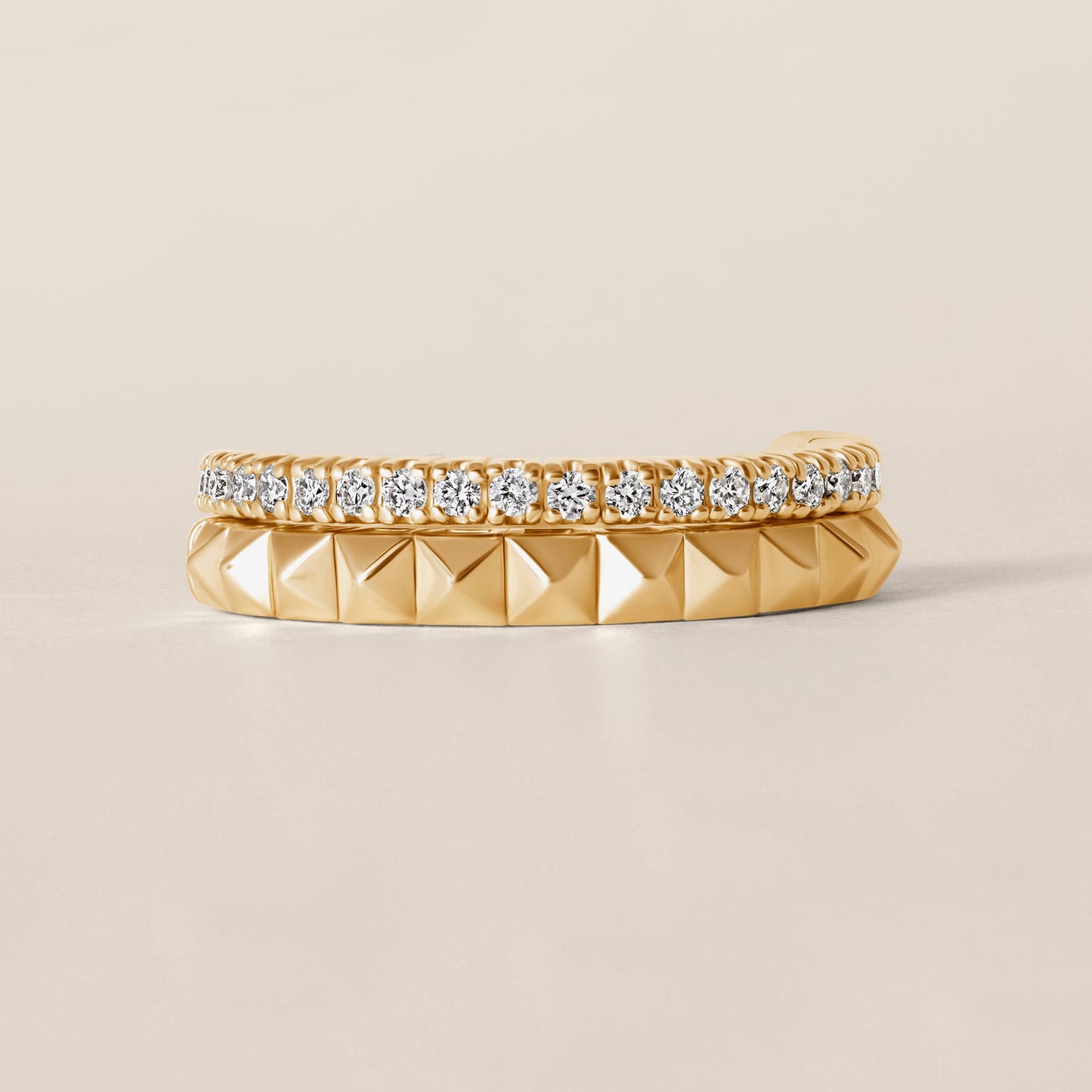 Pyramid Double Row Lab Diamond Flex Band