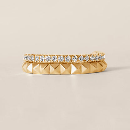 Pyramid Double Row Lab Diamond Flex Band